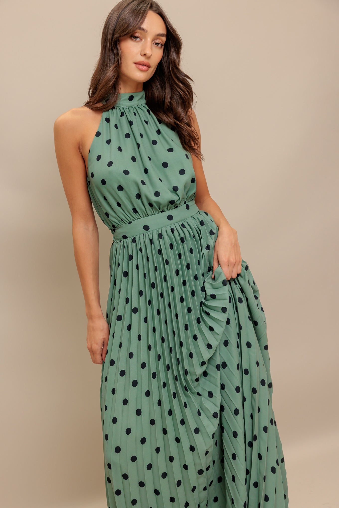 KATHLEEN MAXI DRESS - DARK SAGE