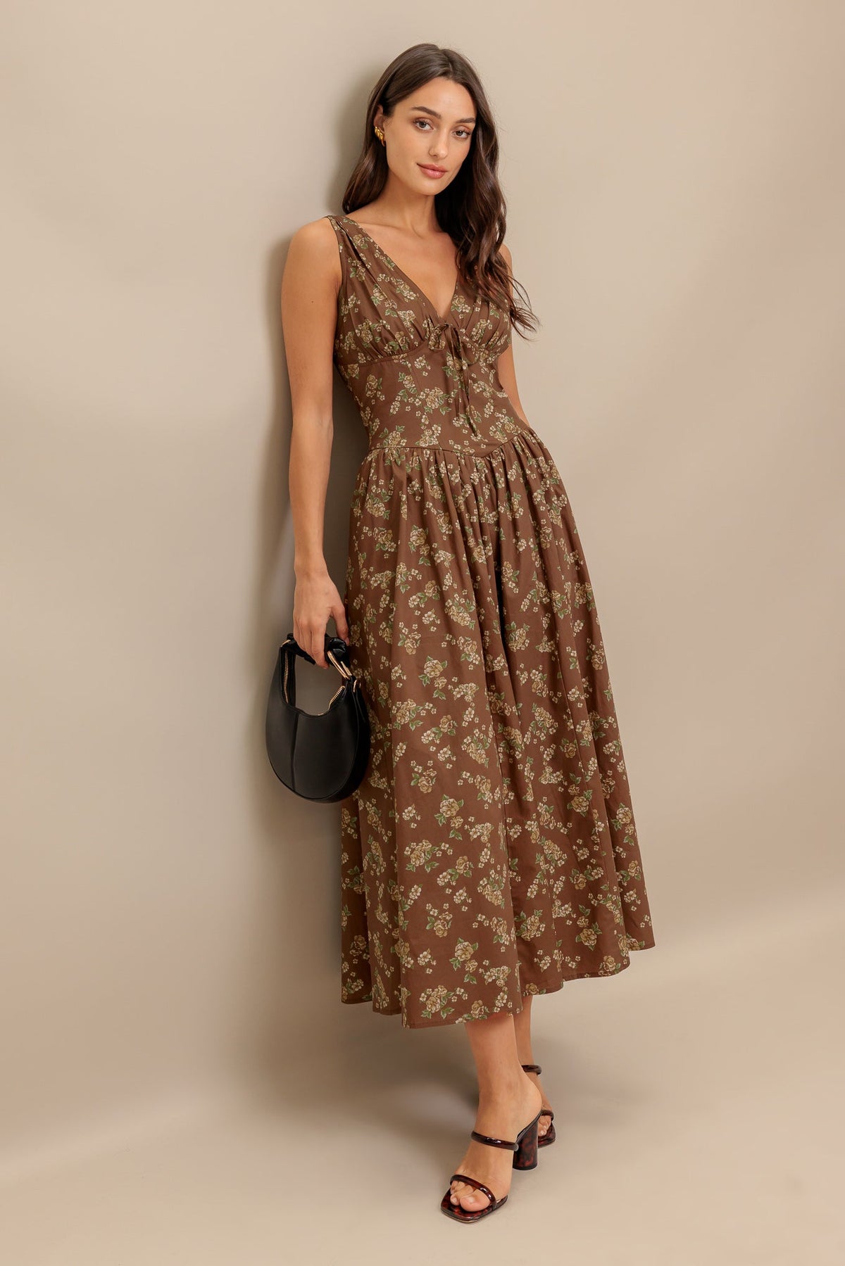 SANDRA BROWN FLORAL MIDI DRESS