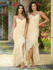 Size 2XL, Linnea Maxi Dress - Yellow Floral - FINAL SALE