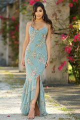 Greta Maxi Dress - Teal Floral