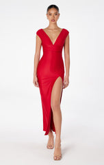 ROMI STRETCH JERSEY MAXI DRESS