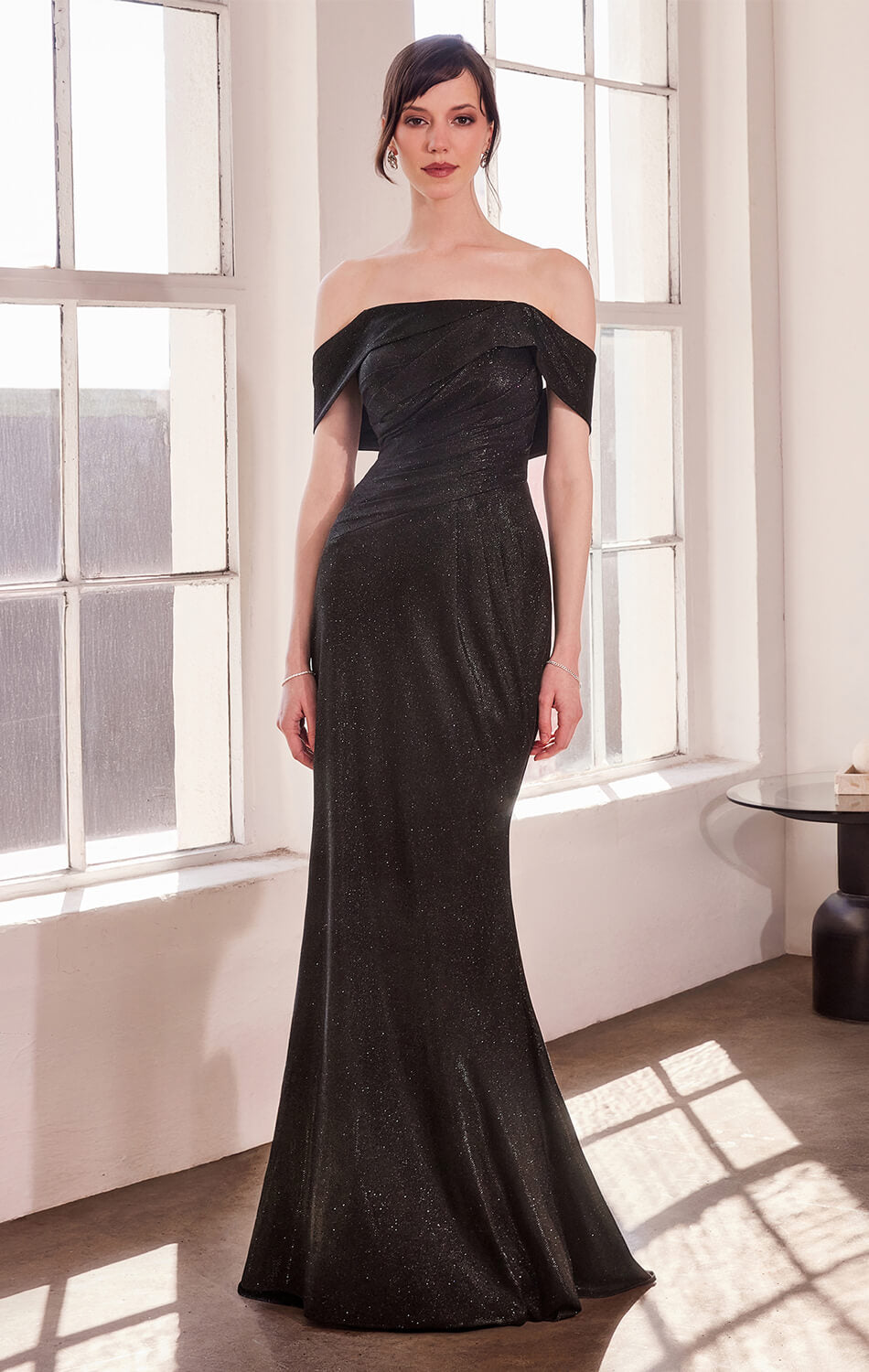 Starlet Gown - Off-the-Shoulder Pleated Dress