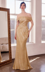 Starlet Gown - Off-the-Shoulder Pleated Dress