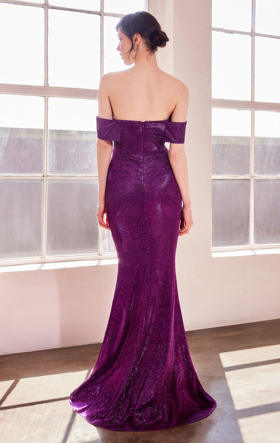 Starlet Gown - Off-the-Shoulder Pleated Dress