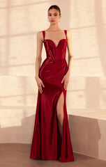 Gina Maxi Dress - Satin Bustier Long Dress