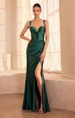 Gina Maxi Dress - Satin Bustier Long Dress