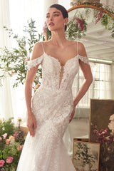 WL051 - Fitted Lace Mermaid Wedding Dress - Andrea & Leo