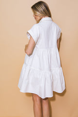 TIMELESS BEAUTY - WHITE SWING DRESS