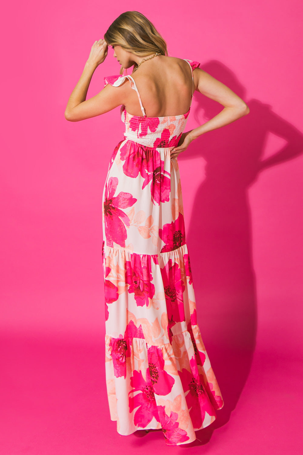 FEEL LIKE MOVING - FLORAL MAXI DRESS