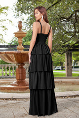 Miriam Tiered Maxi Dress - Black