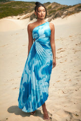 Sanibel Maxi Dress -  Blue/White Tye Dye