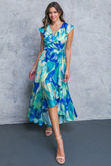 Size Small, LA BEBE WOVEN SATIN MAXI DRESS - FINAL SALE