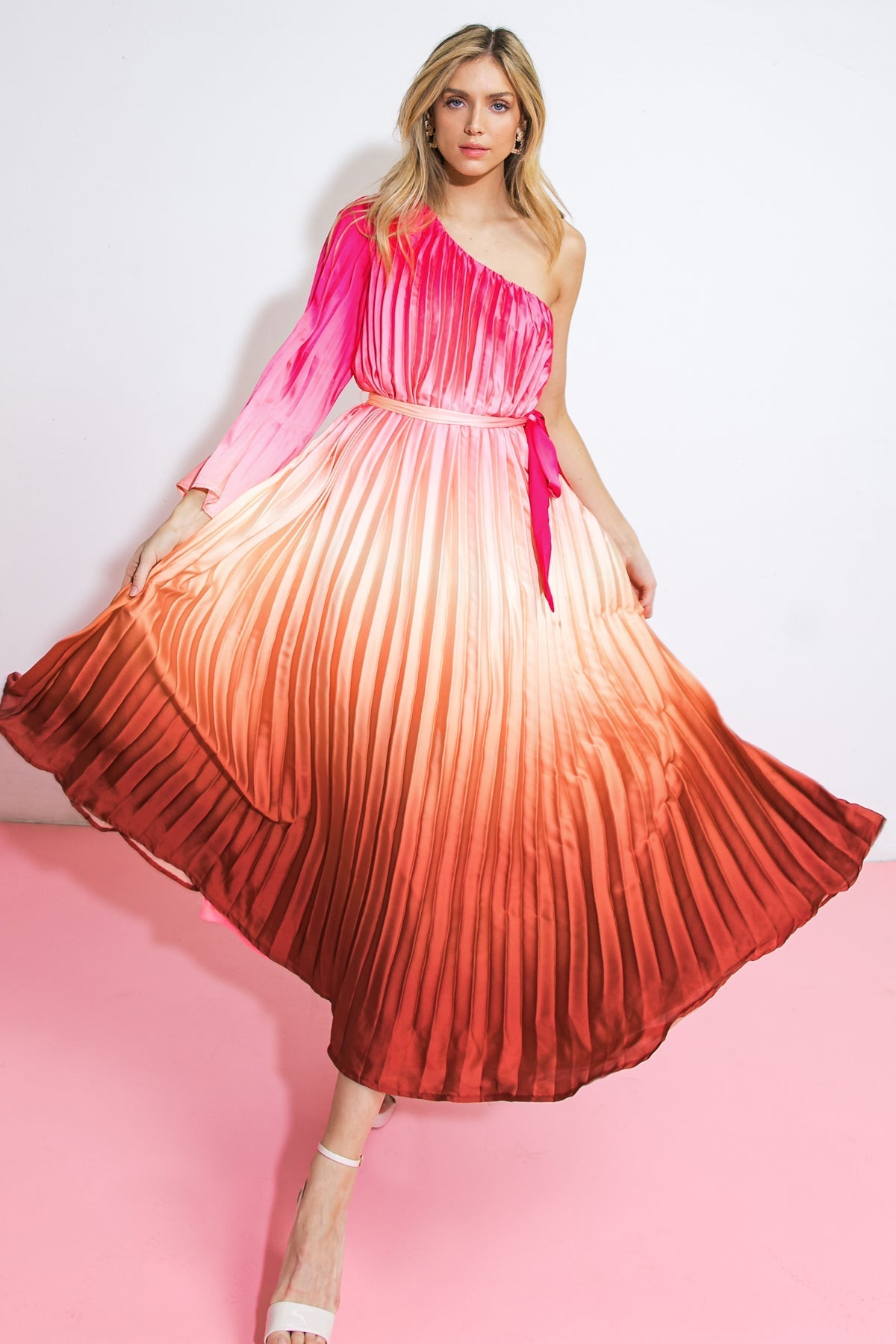 SUNRISE GLOW - OMBRE MIDI DRESS