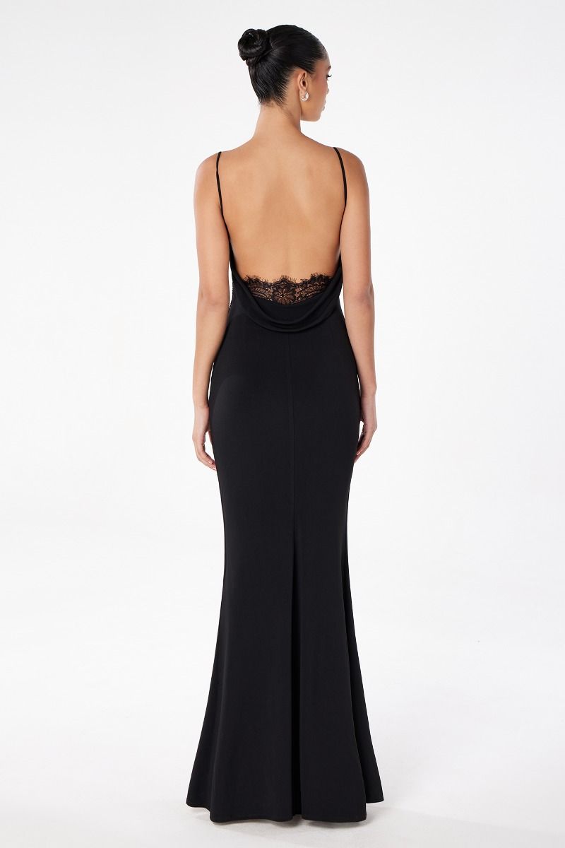 Bette Lace Back Draped Maxi Dress