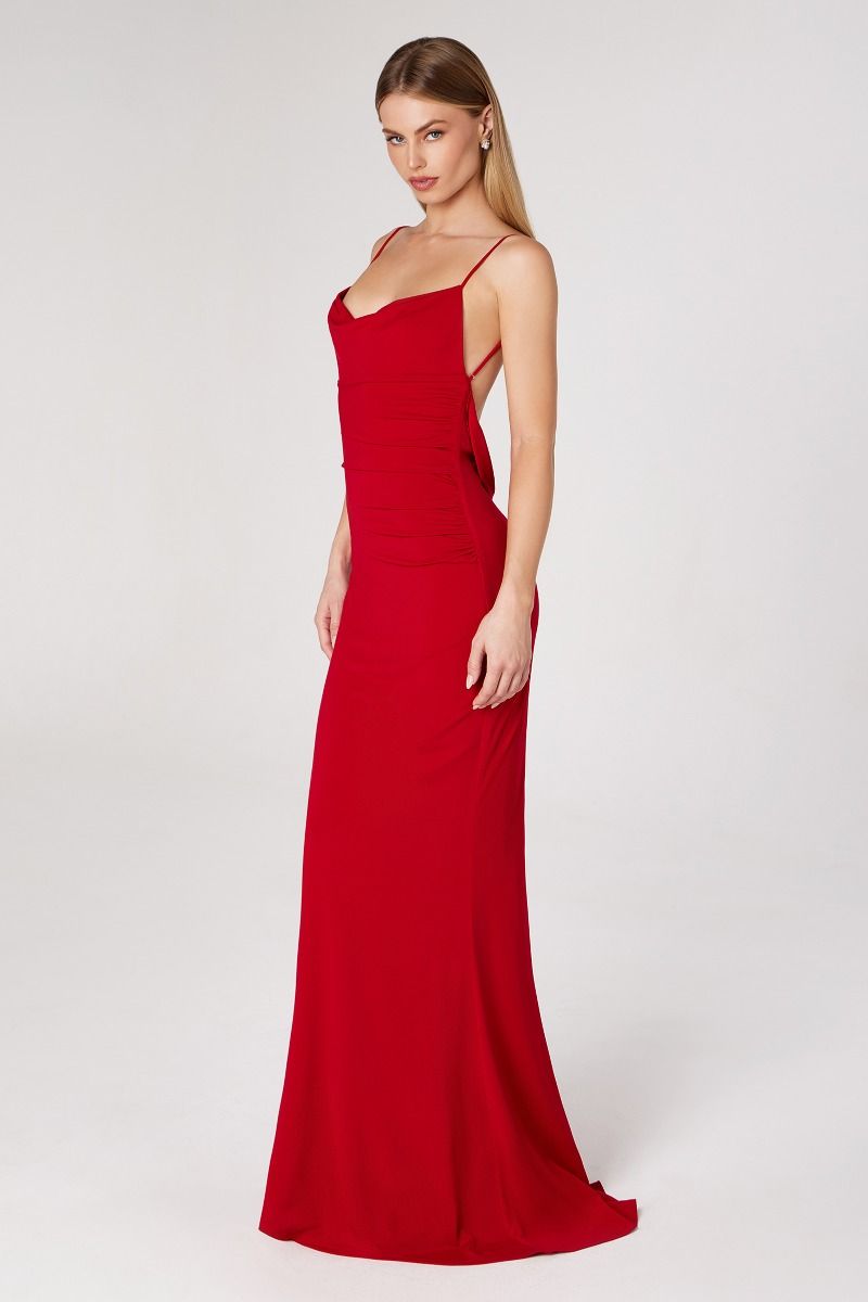 Bette Lace Back Draped Maxi Dress