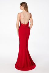 Bette Lace Back Draped Maxi Dress