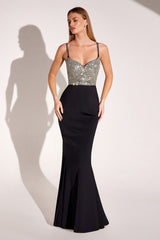 BODHI CRYSTAL BODICE MAXI DRESS